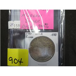 1888 USA Morgan Dollar - .900 Silver