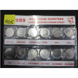 1999 Canadian Millenium Quarters - Months