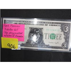 1993 Mark Messier "3 Dollar Bill" - Novelty Item