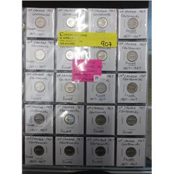 20 Canadian Centennial Silver Dimes - Mackerel