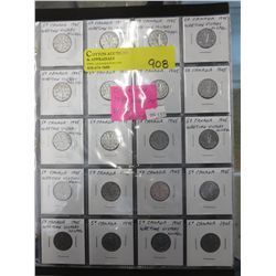 20 Canadian 1945 Wartime Nickels - Victory