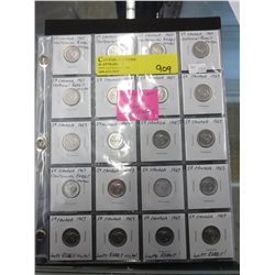 20 Canadian Centennial "Lucky" Rabbit Nickels
