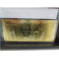 .999 Solid gold certified & sealed bank note