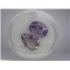Image 1 : 2 Large amethyst gemstones - oval & pear cut