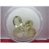 Image 1 : Four oval cut yellow citrine gemstones