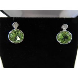 New peridot & diamond stud earrings
