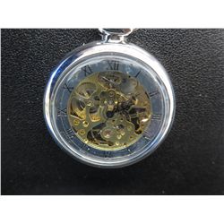Pocket watch, mechanical wind, 2 sided window