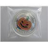 Image 1 : Colourized Pumpkin .999 solid silver round