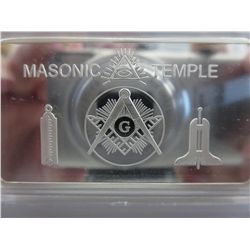 Free Mason's .999 silver finished bar