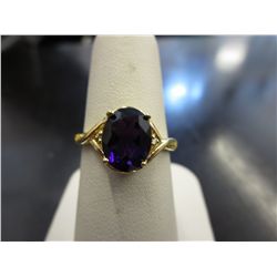 Amethyst & diamond ring