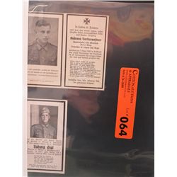 Genuine WW2 Nazi German soldier death cards