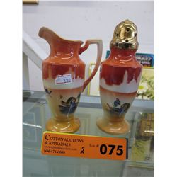 Noritake hand painted sugar shaker & creamer