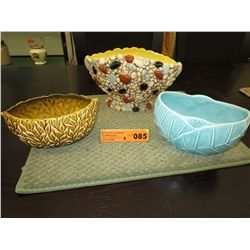 3 English Sylvac planters - vintage