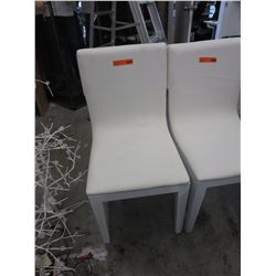 NEW - White leather dining chair