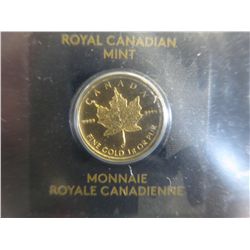 2014 Gold Canadian Maple Leaf 50 cent coin