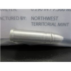 Silver bullet, inert cartridge, 0.999 silver