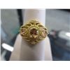Image 1 : Orange Champagne Quartz & Diamond ring