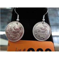 Pair Coin Earrings, French hooks