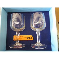 Pair of 1977 silver jubilee goblets
