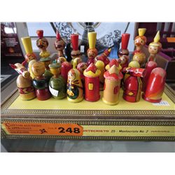 31 Pcs Painted Russian wood figurines