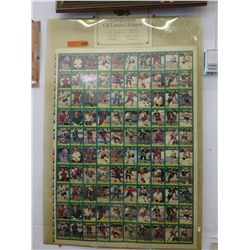 Limited Edition uncut sheet of hockey cards