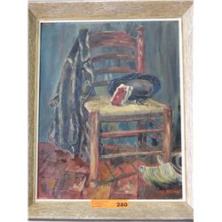 Vintage paint on board picture