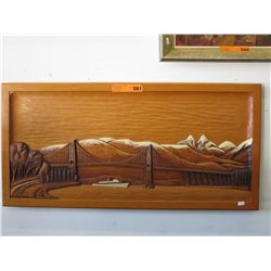 Carved wood picture