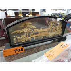 3D Oriental carving under glass