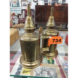 Vintage brass mineral spirit pigeon lamp bases