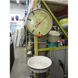 Vintage hanging grocery scale - 16" dia.