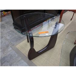 NEW - modern round glass top side table