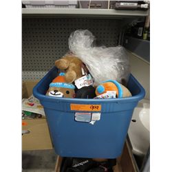 Tote of new tagged 2010 mascots & slippers