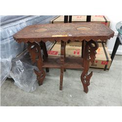 Carved Oriental accent table