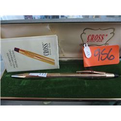 Cross pen, gold filled