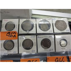 8 Foreign coins - 1922-1968