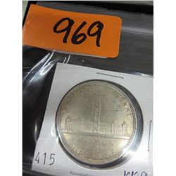 1939 Canadian $1 coin - .800 silver