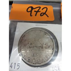 1956 Canadian "Canoe" dollar - .800 Silver