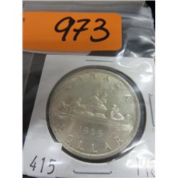 1959 Canadian "Canoe" dollar