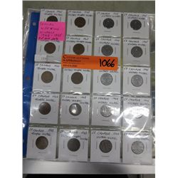 20 CDN wartime nickels - 1942-45