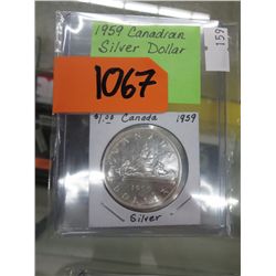 1959 CDN silver dollar .800 silver