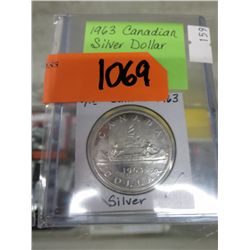 1963 CDN silver dollar .800 silver