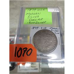 1879 USA Morgan silver dollar .900 silver