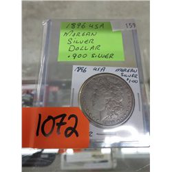 1896 USA Morgan silver dollar .900 silver