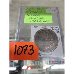 1921 USA Morgan silver dollar .900 silver