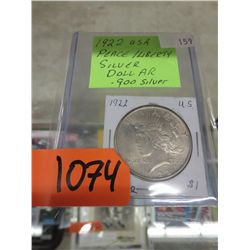 1922 USA Peace/Liberty silver dollar .900 silver