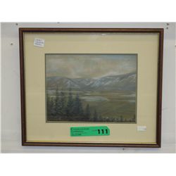 1930's Canadian pastel - Mountains