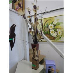 Decorative vase w/ floral arrangement