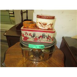 4 Vintage collectable tins