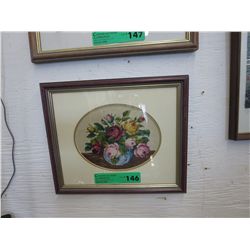 Petit point still life - framed