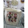 Image 4 : Hand painted Belleek jar & 2 Denton dishes